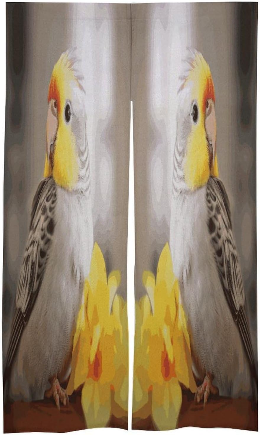 Cute Cockatiel Door Curtain Printed Doorway Noren Japanese Style Doorway Room Divider Curtains for Privacy Partition Divider Kitchen Home Decorations Wall Hanging