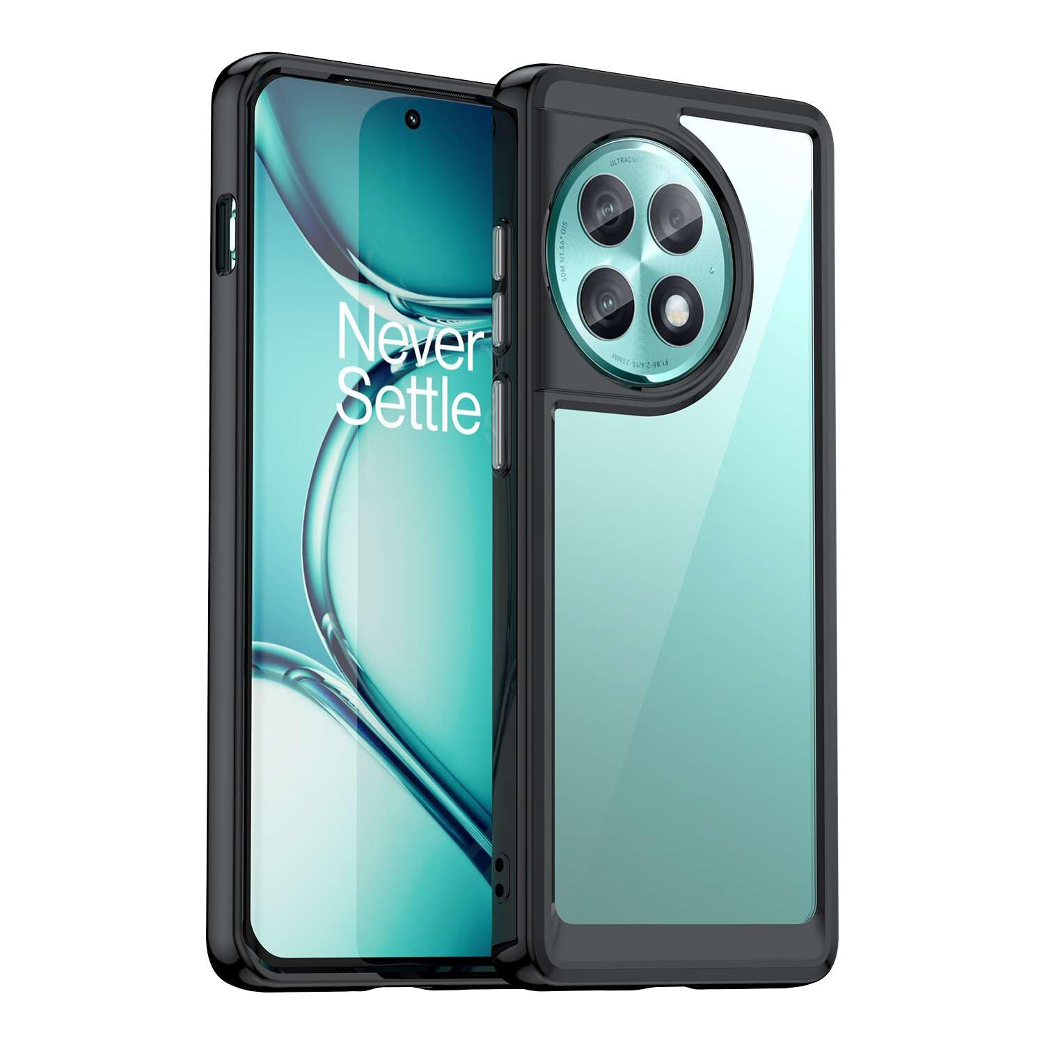 Case for Oneplus ACE 2 Pro 5G,Flexible press Button,Transparent case,Anti-fingerprint.360°Full Protection-Black