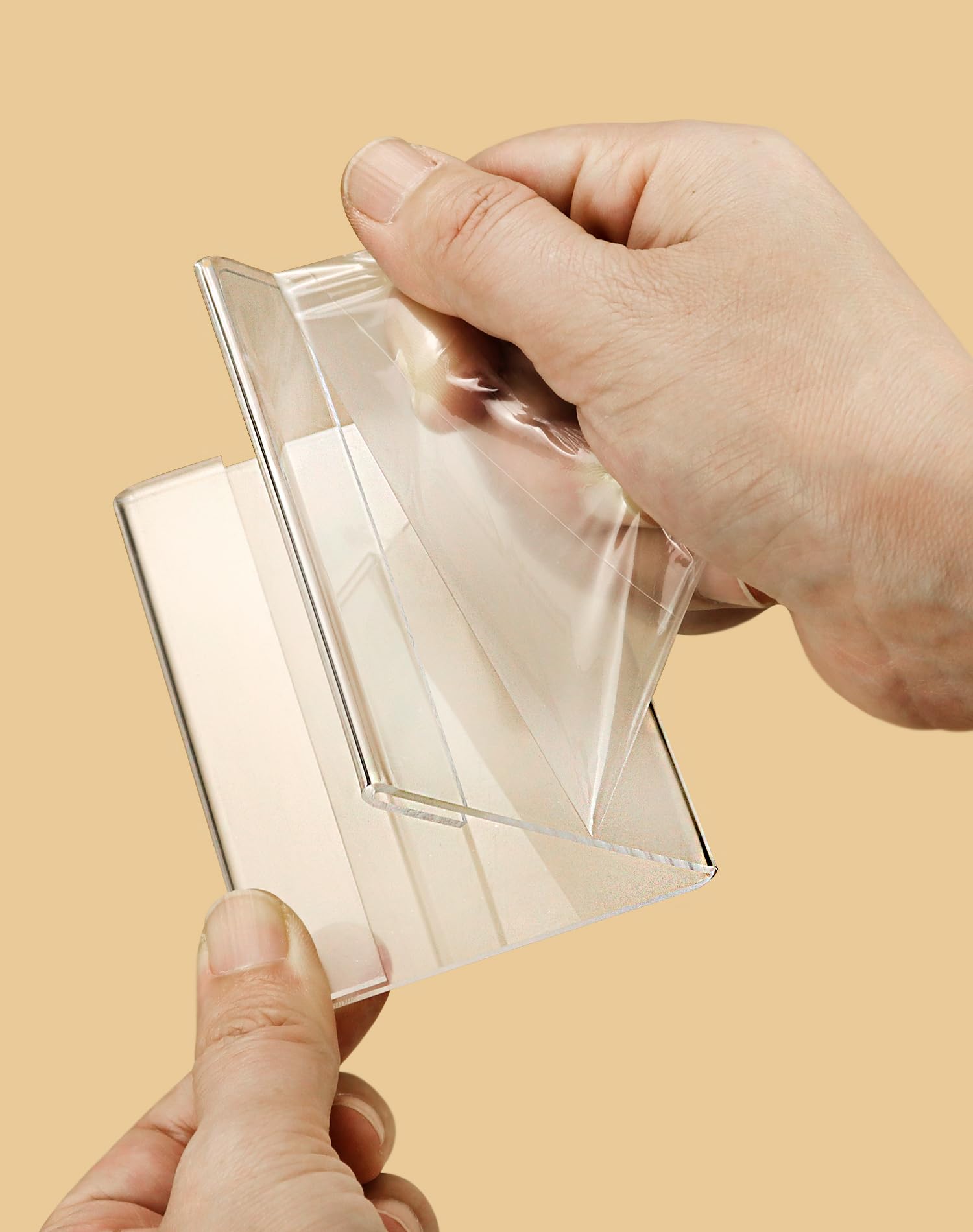 Présentoir Publicitaire Bureau Restaurant QWORK Supports Panneau A4 Acrylique - Présentoir Double Face Bureau Restaurant Supports Panneaux