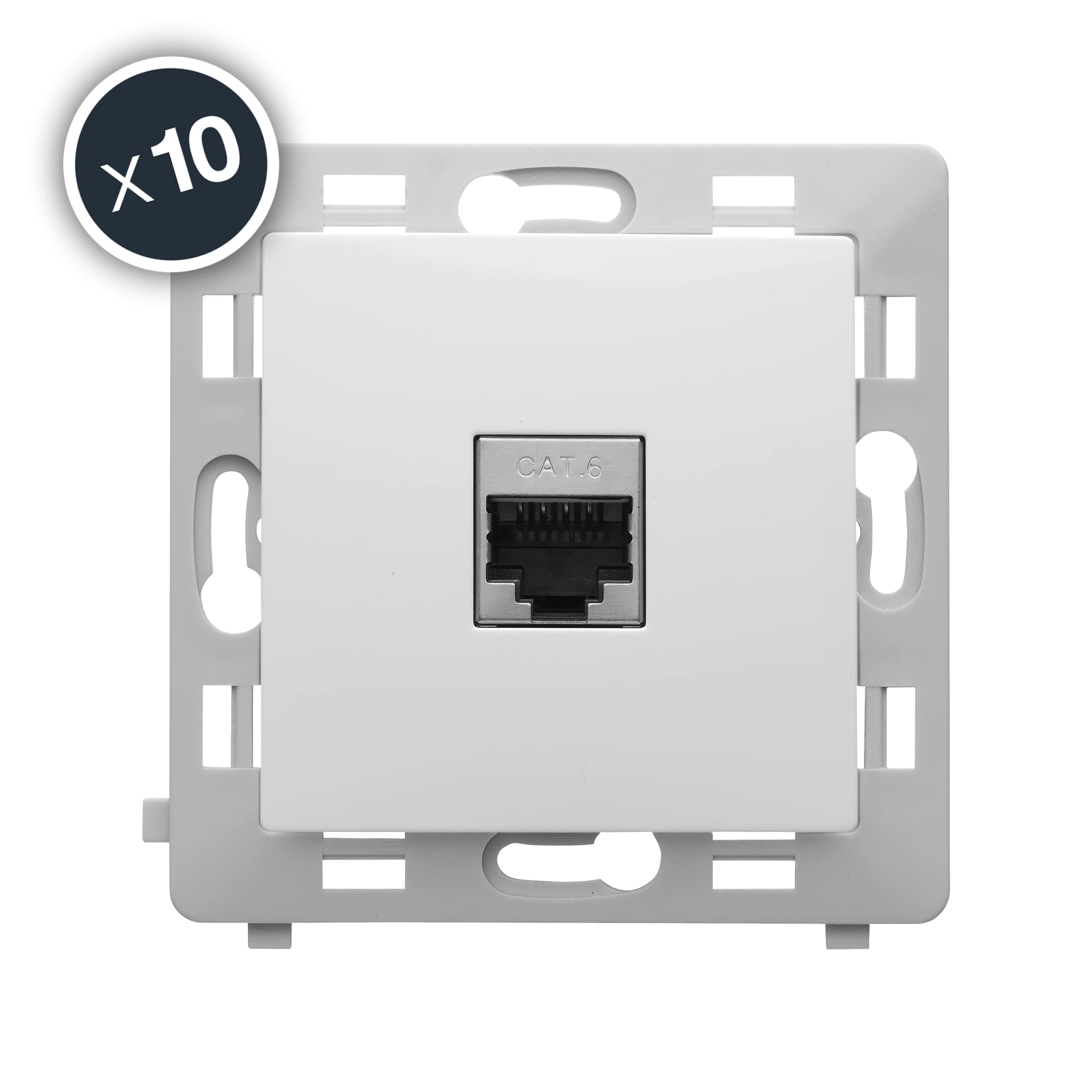 Mecanisme Prise Rj45 Cat6 Blanc Boite De - Gamme Caly - DEBFLEX 802015