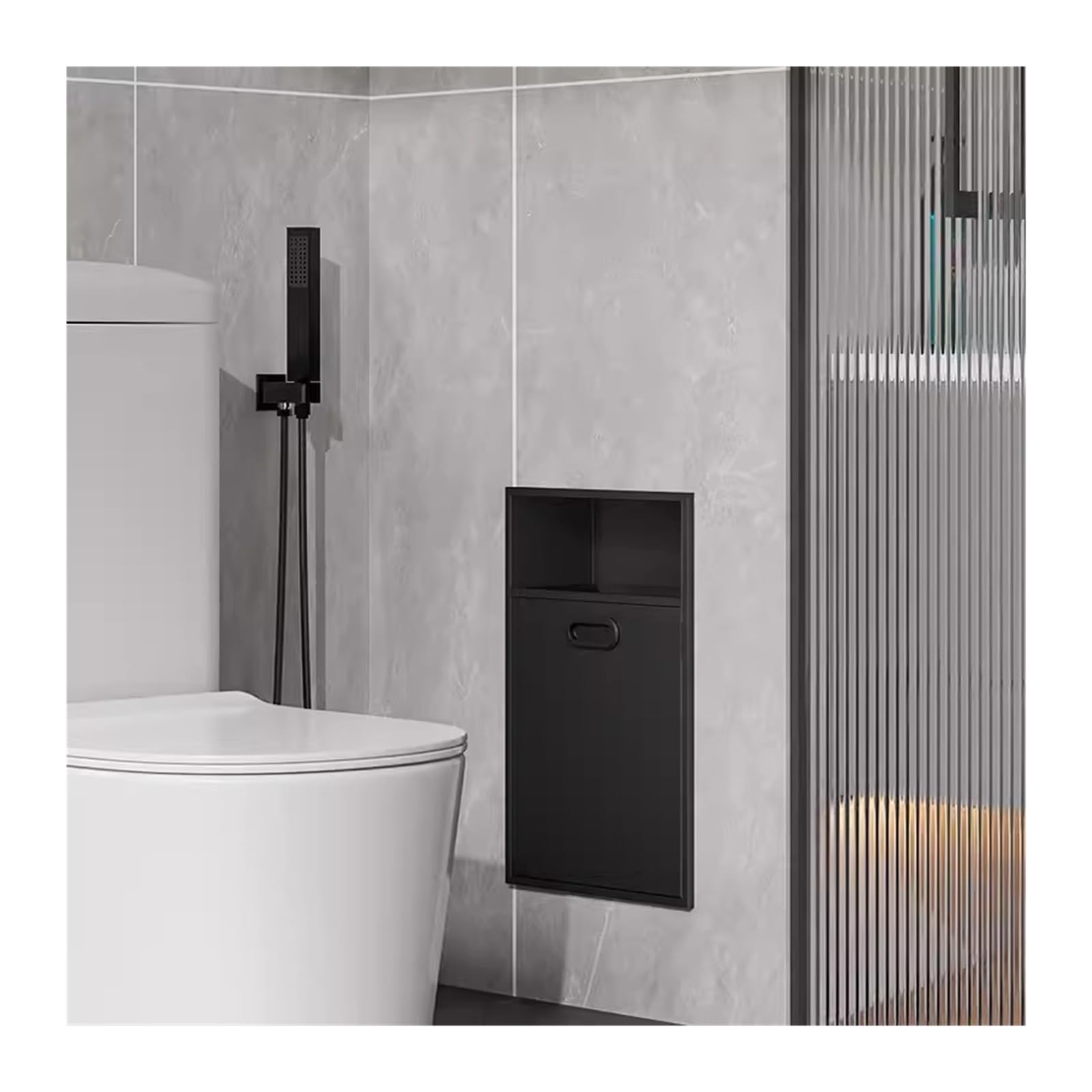 Niche de douche intégrée pour une salle de bain zen et un rangement mural gain de place