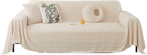 ZYHALOUK Funda universal para sofá 1 pieza de felpa suave para sofá protector de muebles suave y lavable funda de sofá de poliéster para decoración