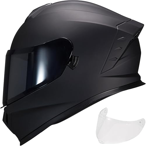 Casco integral de motocicleta con visor dual para adultos, para bicicleta de calle, motocicleta de carreras, aprobado por DOT A8