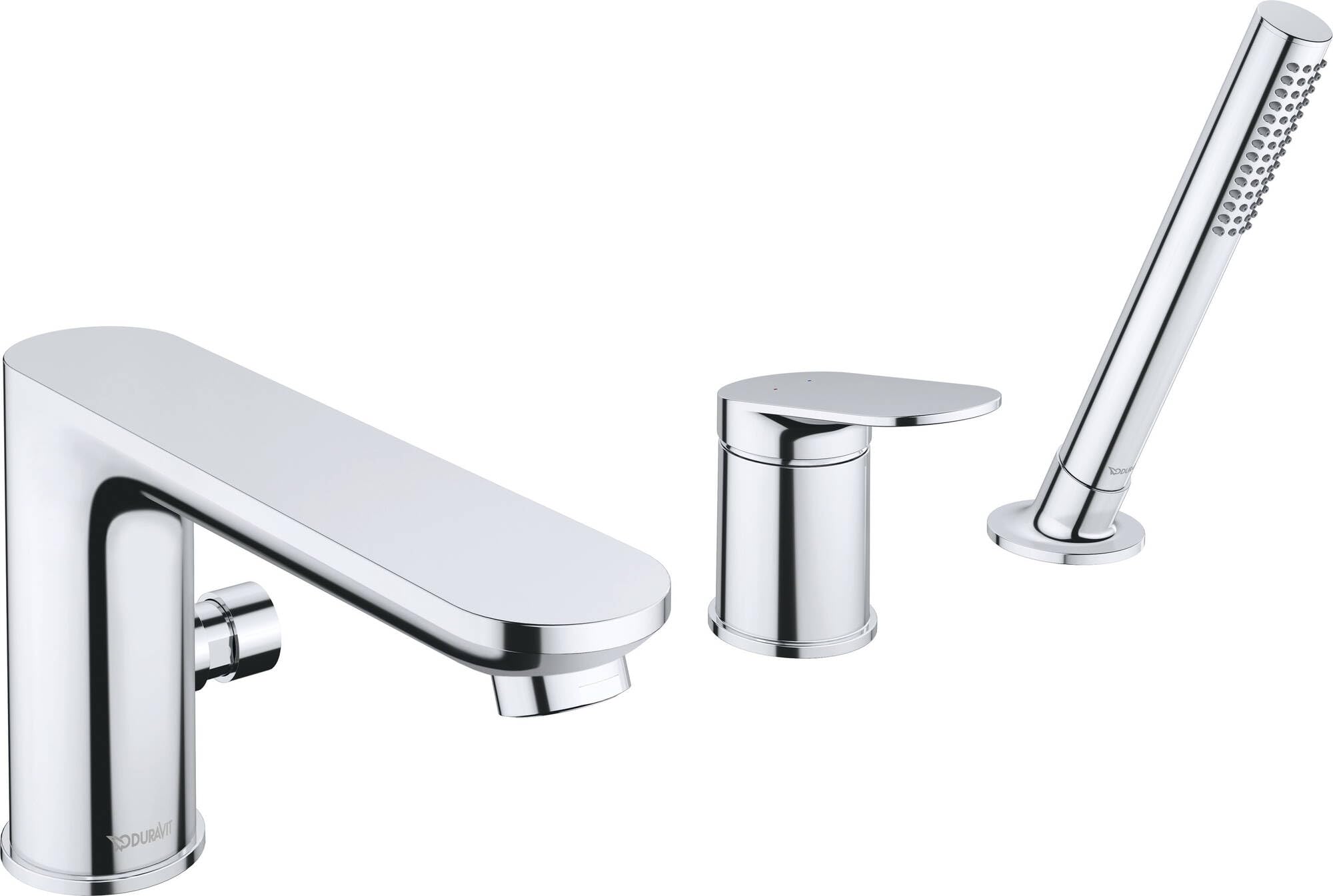 Duravit Wave 3-otworowa bateria wannowa jednouchwytowa chrom