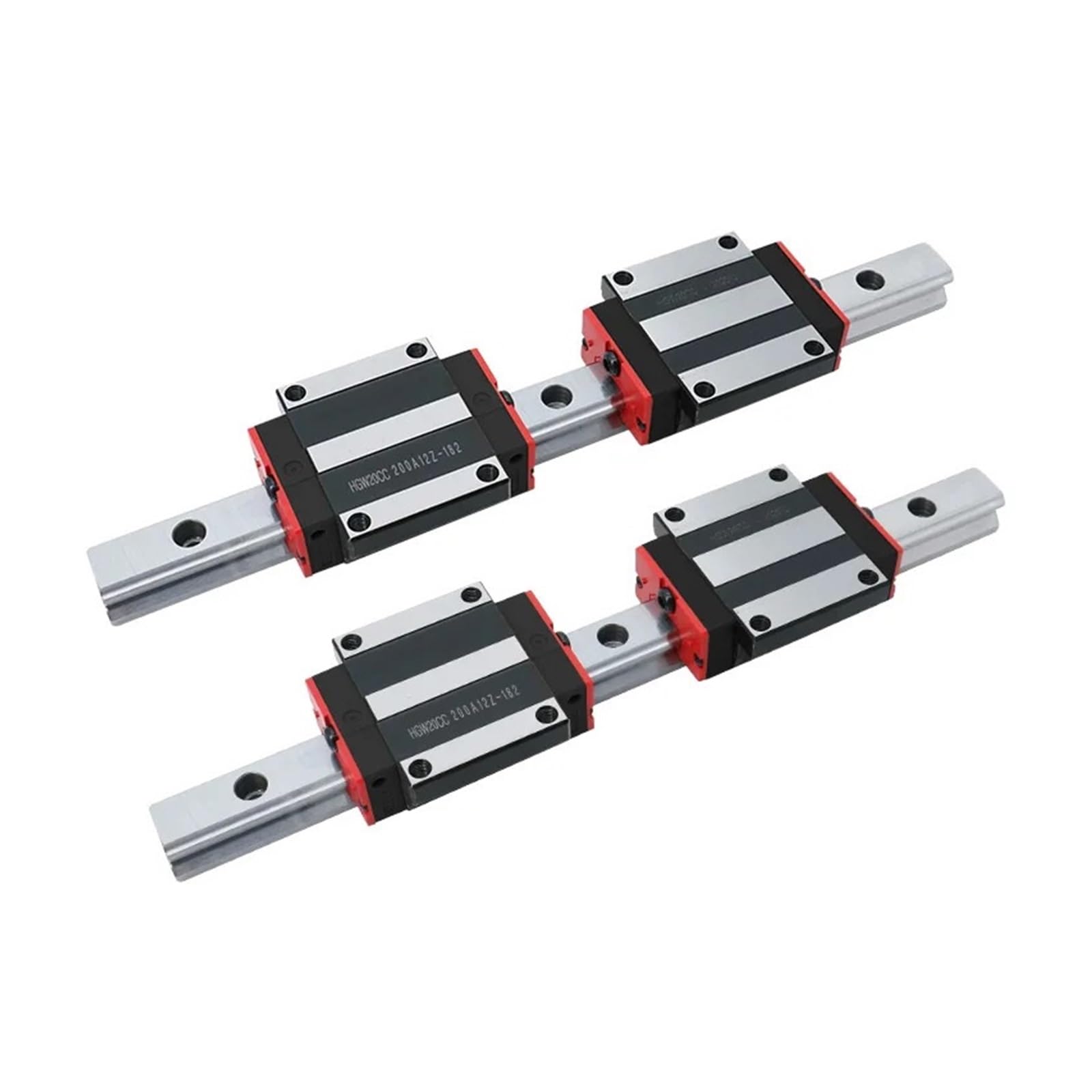 Linear Rail, Linear Sliding Gide 2PCS HGR35 Linear Guide + 4PCS HGW35CC Linear Bearings Flange Slide Block(1700mm)