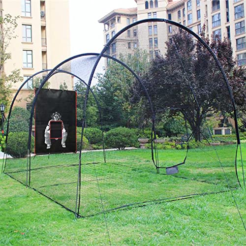 Baseball Pitching Backstop - 4X6Ft Baseball Backstop, Pitching Backstop With Strike Zone, Baseball Batting Cage Backdrop Target, Baseball Softball Pitcher Training Equipment, Heavy-Duty Vinyl Backstop #TOP4