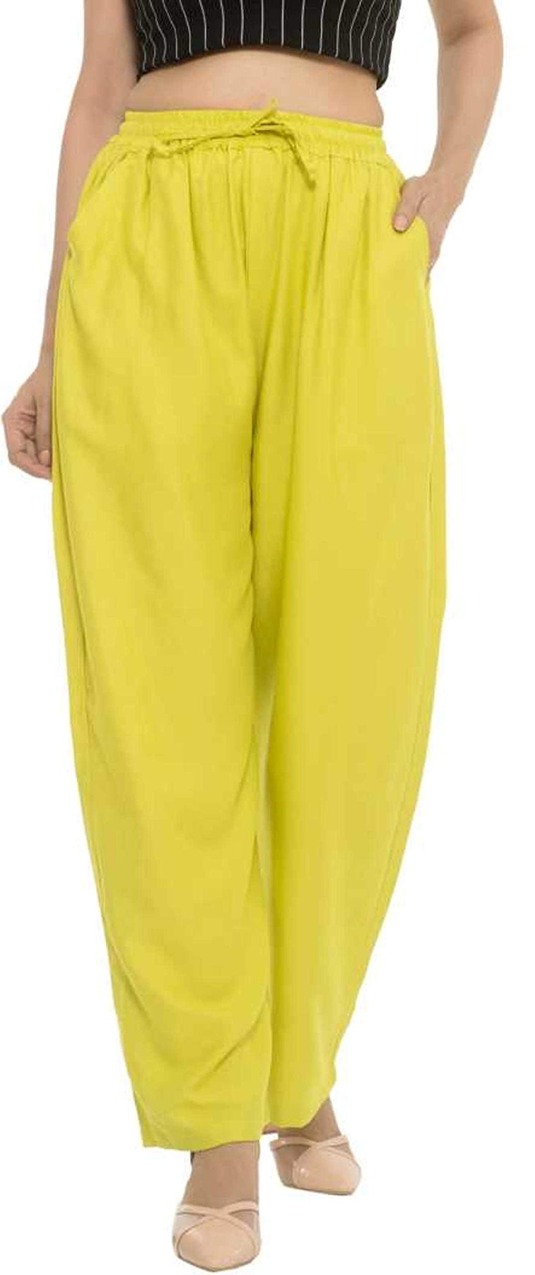 Ro-Sky Fashion-Women Plain Rayon Palazoo Relaxed Fit