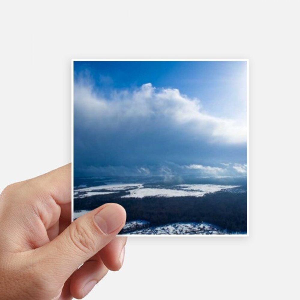 Sticker carré 10x10cm étanche pour décoration murale pc portable et moto motif nuage