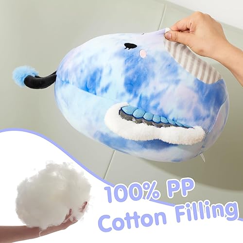 Miniatura 5 de Houwsbaby Peluche de mariposa de 12 pulgadas, almohada de felpa de mariposa azul, juguetes de peluche de mariposa, almohada blanda de cumpleaños,