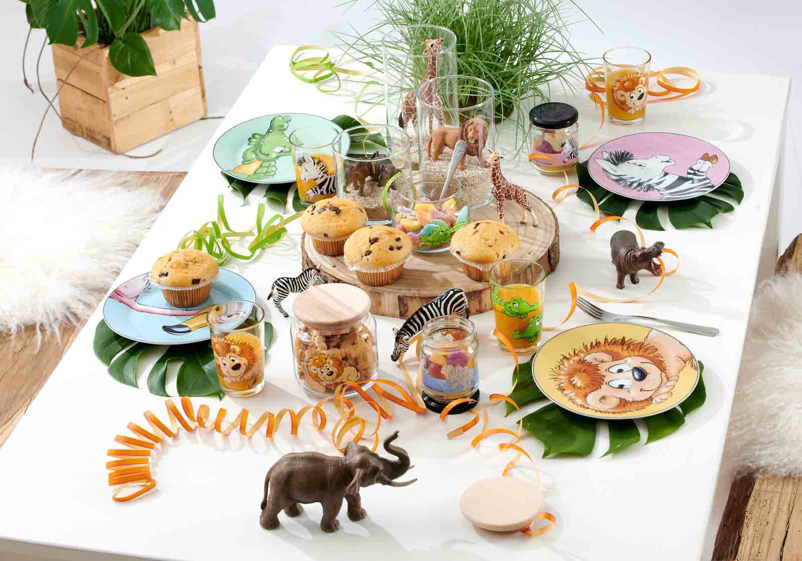 Ritzenhoff & Breker Set Di 6 Bicchieri Per Bambini Happy Zoo, Con Motivi Di Animali (coccodrillo, Zebra, Leone). Capacità 205 Ml, Lavabili In Lavastoviglie. - 2