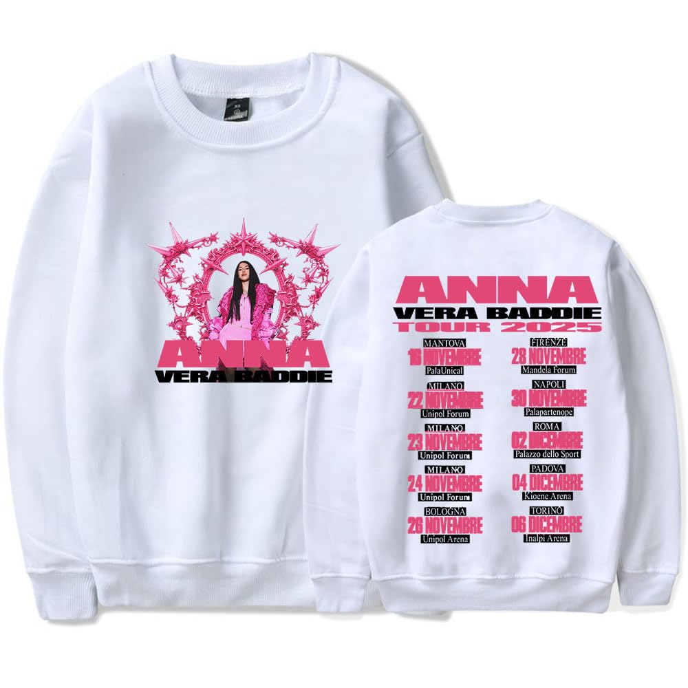 Felpa Con Cappuccio Cat Ear Baddie Tour 2025 – Crop Top Donna Streetwear Casual
