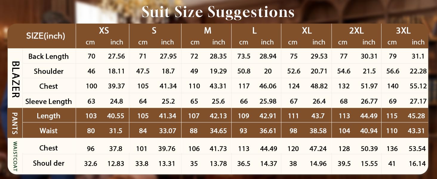 Traje para Hombre Negocio de 3 Piezas Ajustada Trajes Slim Fit Elegantes Boda Blazer Chalecos Pantalones