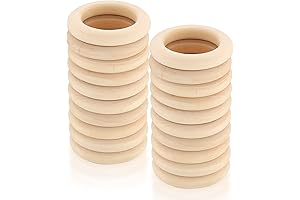 20 Pieces 55mm Wooden Rings for Jewelry Making