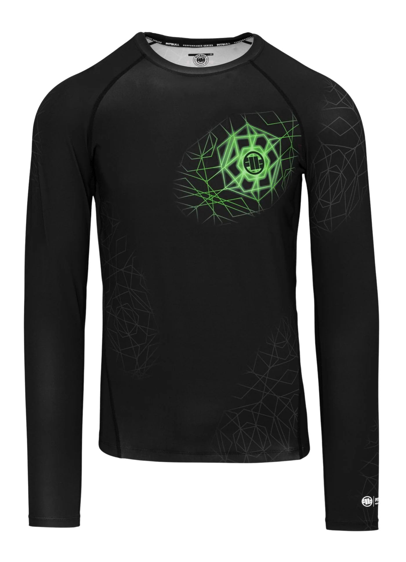 PITBULL - T-Shirt Rashguard Homme Manches Longues Ray, T Shirt Sport | Rash Guard Séchage Rapide, Tshirt Fonctionnel Élastique, Rafraichissant Chemise, Sport Chemise, Longsleeve