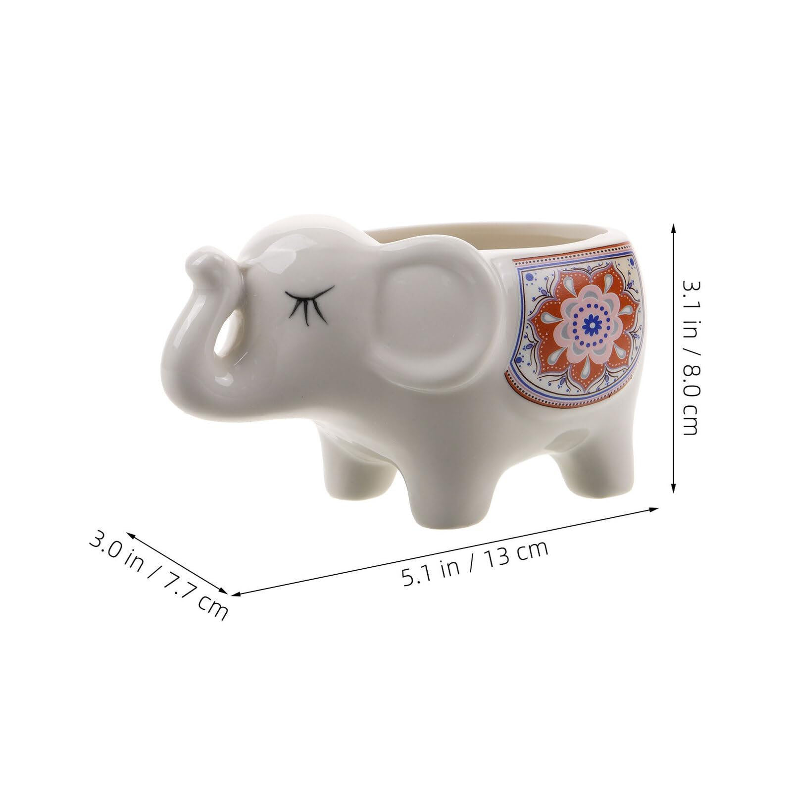 Levemolo 2 Szt. Ceramiczne Doniczki Słoniowe Ręcznie Wykonane Porcelanowe Osłonki Sukulenty i Kaktusy Małe Dekoracje Biurko Do Domu i Biura Unikalne Ceramiczne Do Roślin Doniczkowych