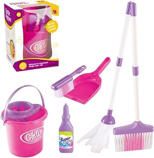 Escoba y kit de limpieza para niños – Juguetes Pretend Play | Aspirador para niño | Juego y sets, kit de juego de rol para niñas y niños 3+ tareas domésticas diversión