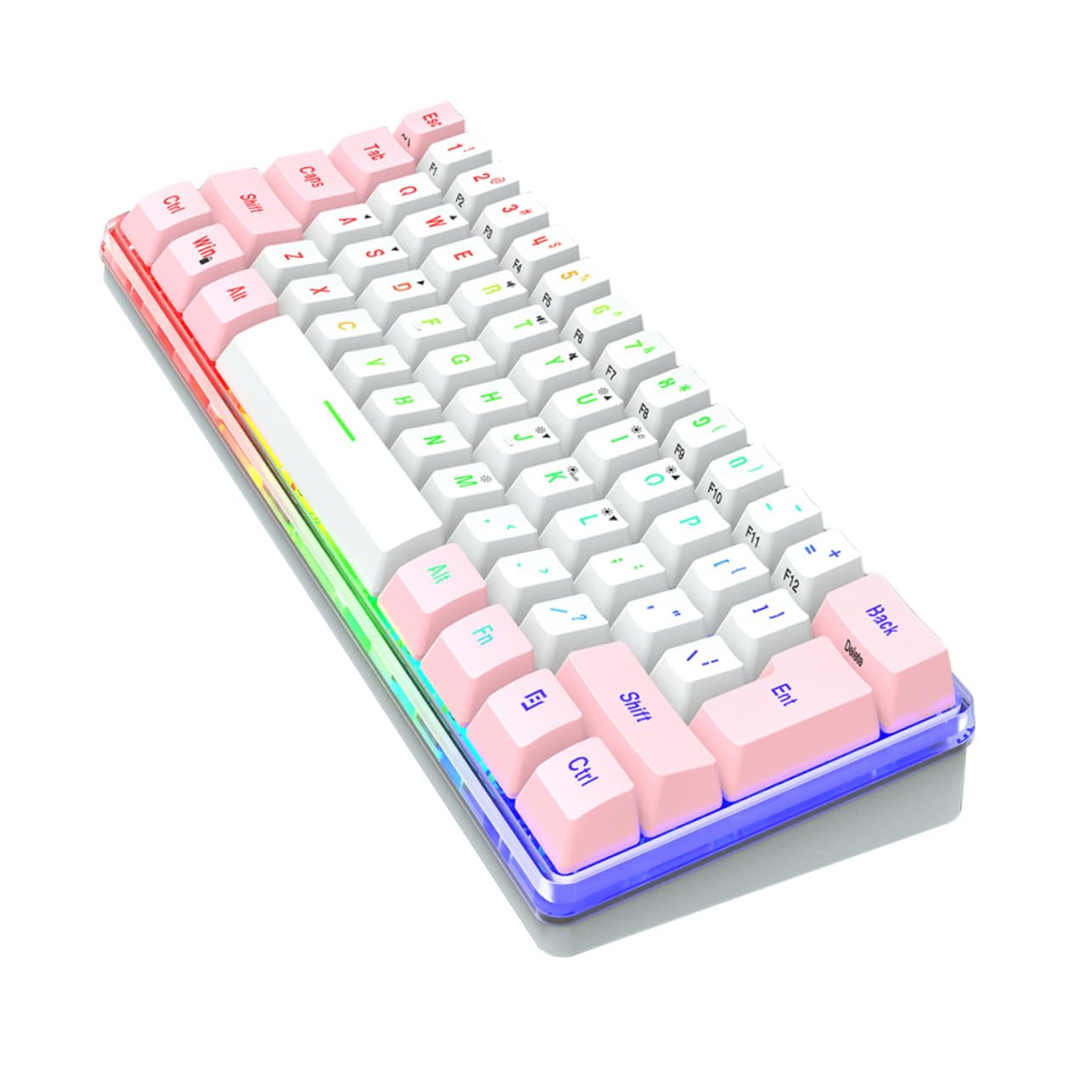 Clavier compact de jeu mécanique USB pour libérer de l'espace sur le bureau - 8