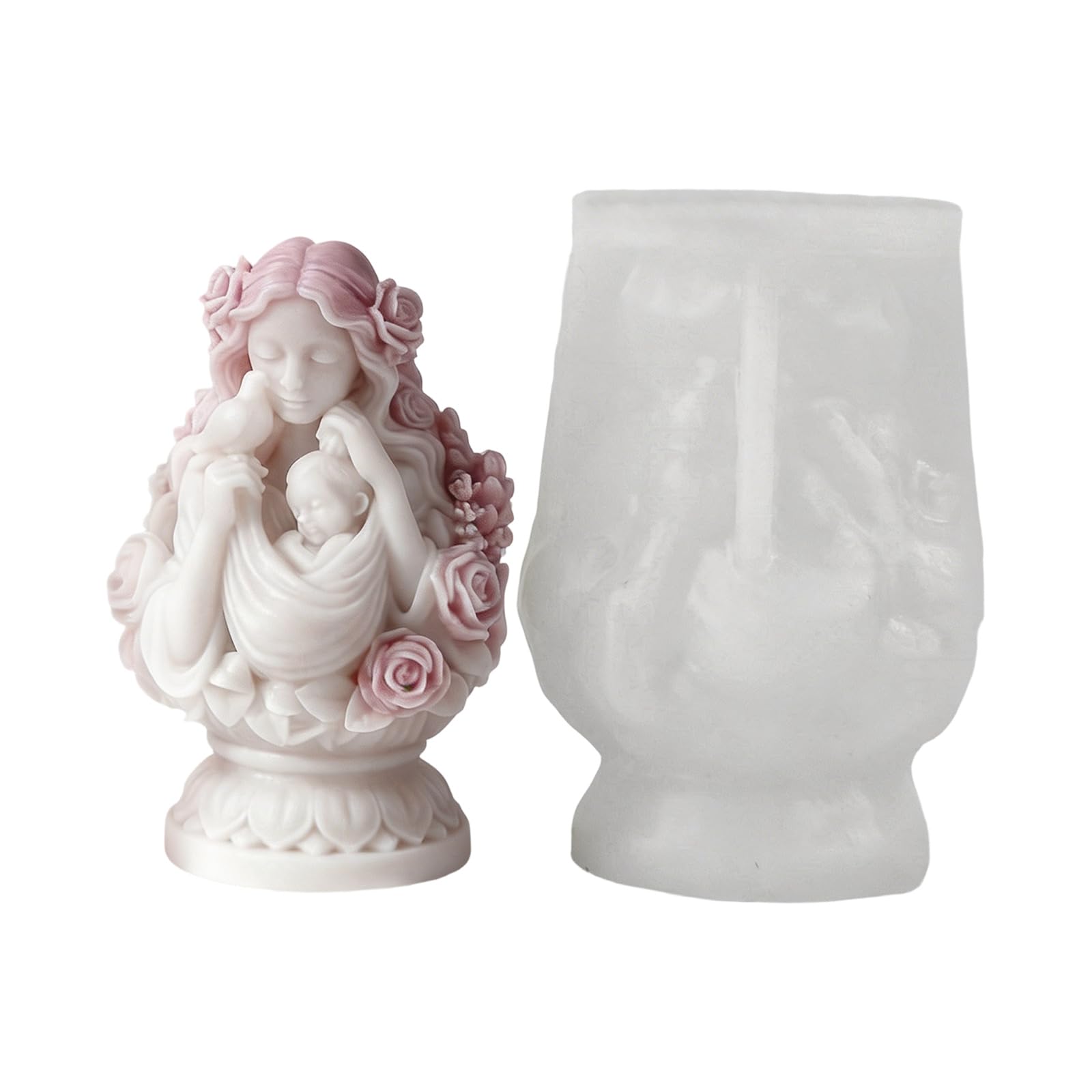 Jazuaiao Artistic Mother and Kids Silicone for Soap Chocolate with Detailed Designs and Flexible Use Flexible Silicone