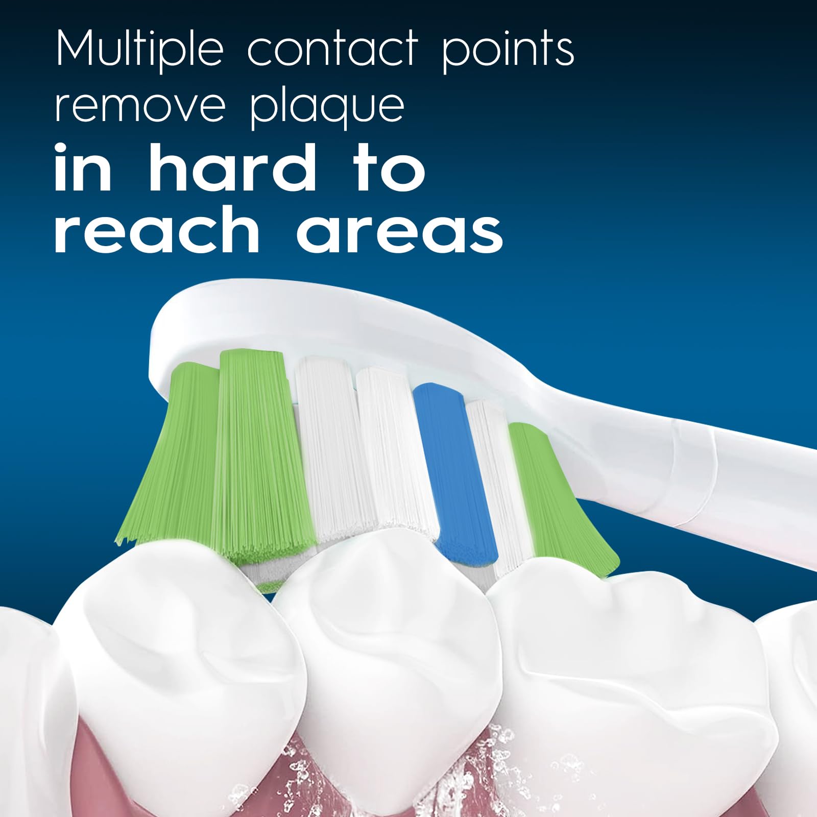 Paquete de 12 cabezales de repuesto para cepillos de dientes eléctricos Philips Sonicare, compatibles con Philips Sonicare C-1 C-2 4100 5100 5300 6100, color blanco