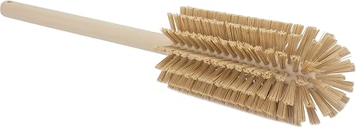 SPARTA Cepillo para botella, apto para lavavajillas, con agujero para colgar para limpieza, plástico, 16 pulgadas, color marrón