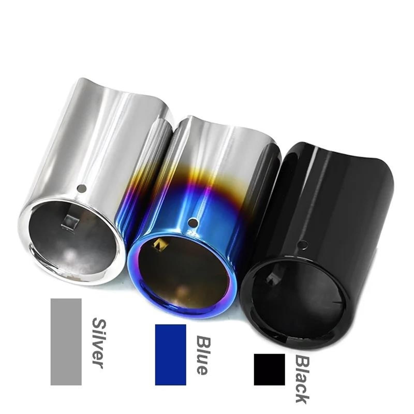 Dla BMW F10 F11 528i 530i 535i 535d 2 Szt/partia Wydechowy Tłumik Tłumik Rury Wydechowej Rura Wydechowa Stal Nierdzewna Dekoracja Wydechu(Nero)