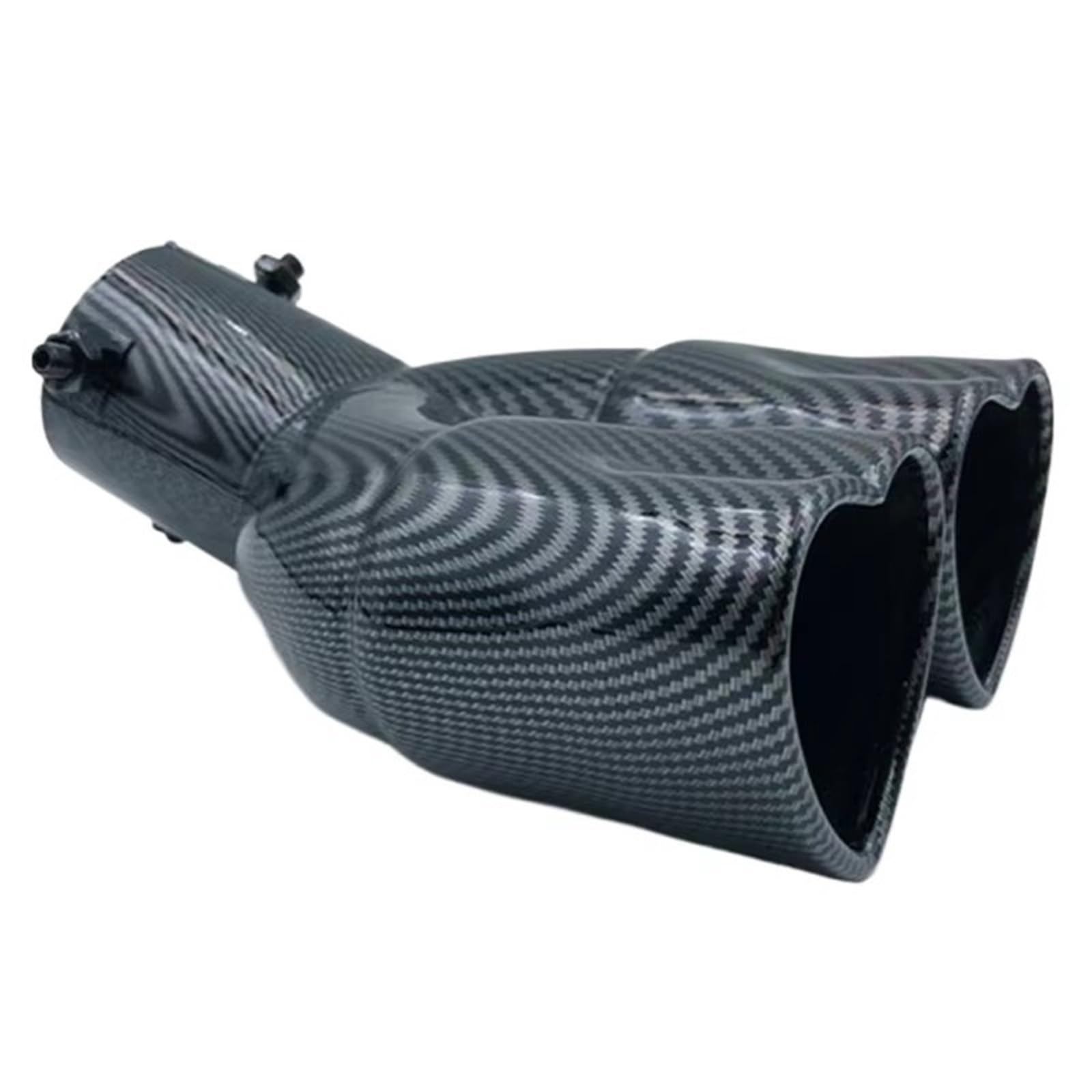 Car Silencer Końcówka tłumika w kształcie serca Samochód Auto Stalowa końcówka rury wydechowej Części zamienne Podwójne końcówki rur wydechowych(Style curle)