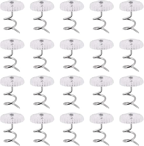 Akstore 20 alfileres de falda de cama con cabezas transparentes para tapicería, fundas y faldas de cama, alfileres de falda de cama (20 unidades)