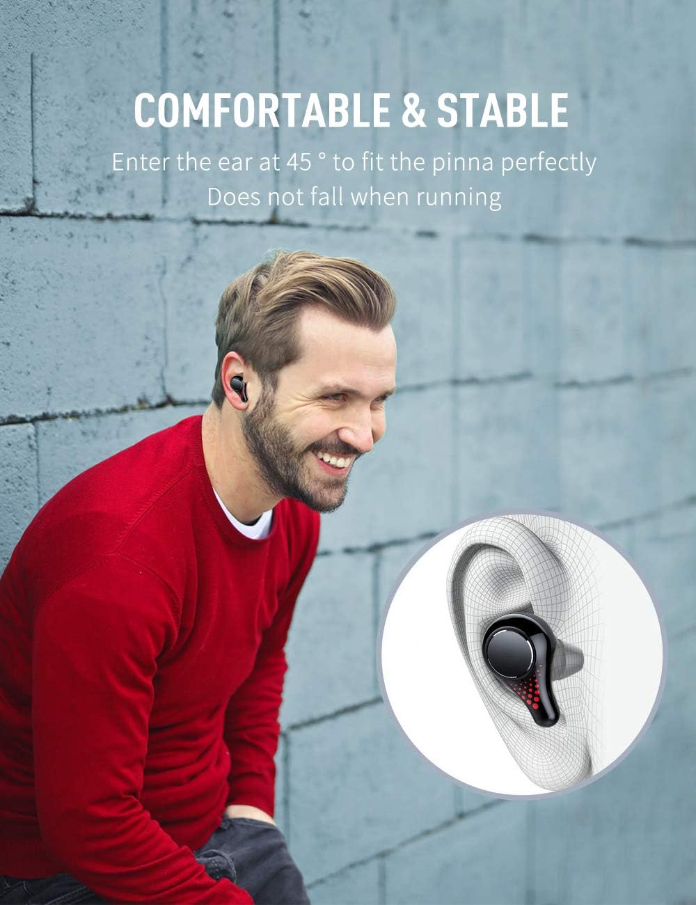 Tiksounds Cuffie Bluetooth Senza Fili, Auricolari Wireless Bluetooth 5.0  Portata Fino a 15m, CVC 8.0, Accoppiamento Automatico, 35 Ore Di  Riproduzione, Touch Control per Samsung iPhone Huawei : Amazon.it:  Elettronica