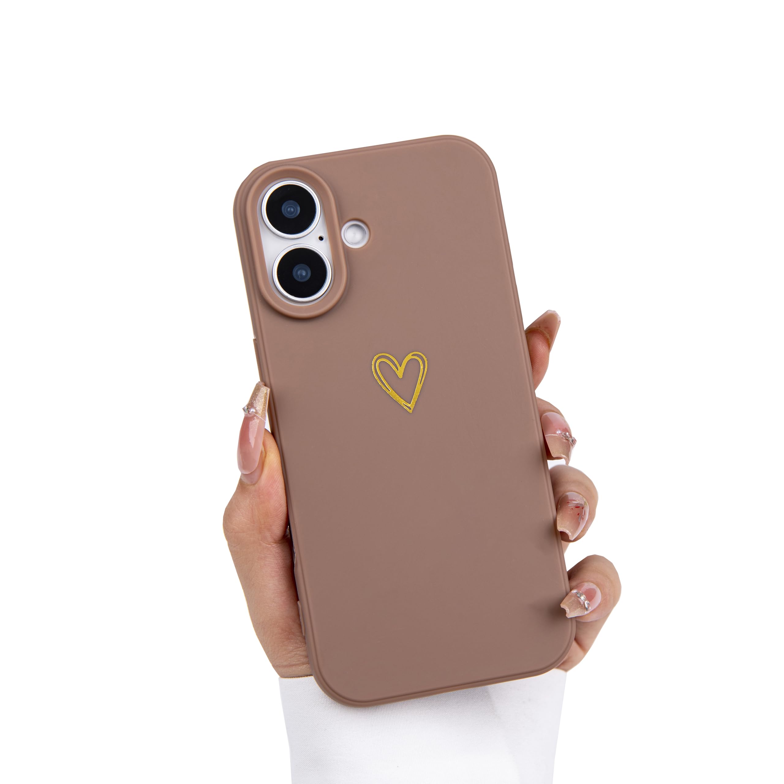 Einaily Hülle für iPhone 17, Mode Chic Herz Handyhülle | Transparent Klare, Ultra Dünn, TPU Silikon Gel, Stoßfest Kratzfest Schutzhülle, für Frauen Mädchen, Schön Stilvoll Case Cover
