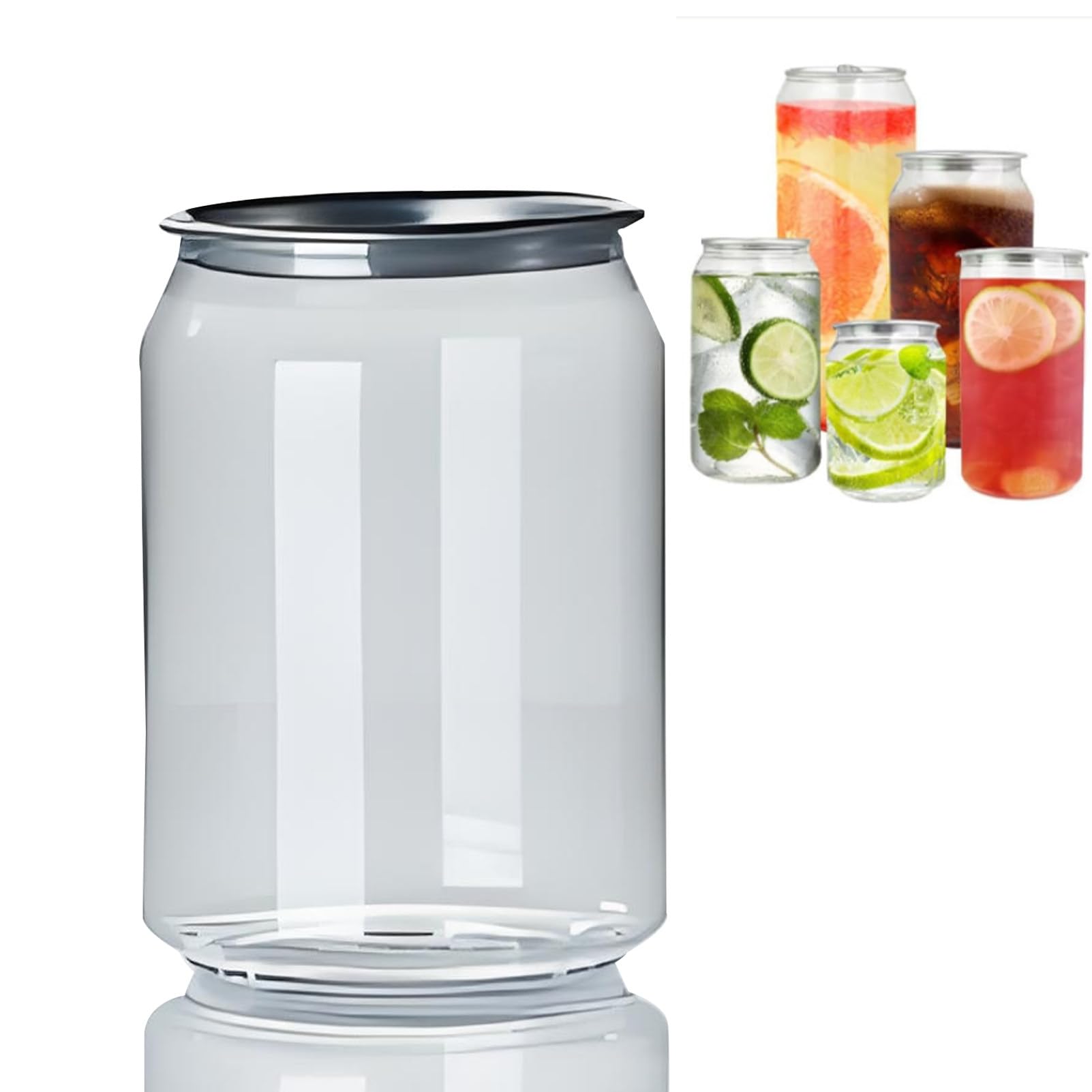 Paquete de 200 vasos de plástico sellables, 200/330/400/500/700 ml, botellas transparentes desechables a prueba de fugas, con tapas, para Boba, lata para batidos, bebidas transparentes. 100one-500ml