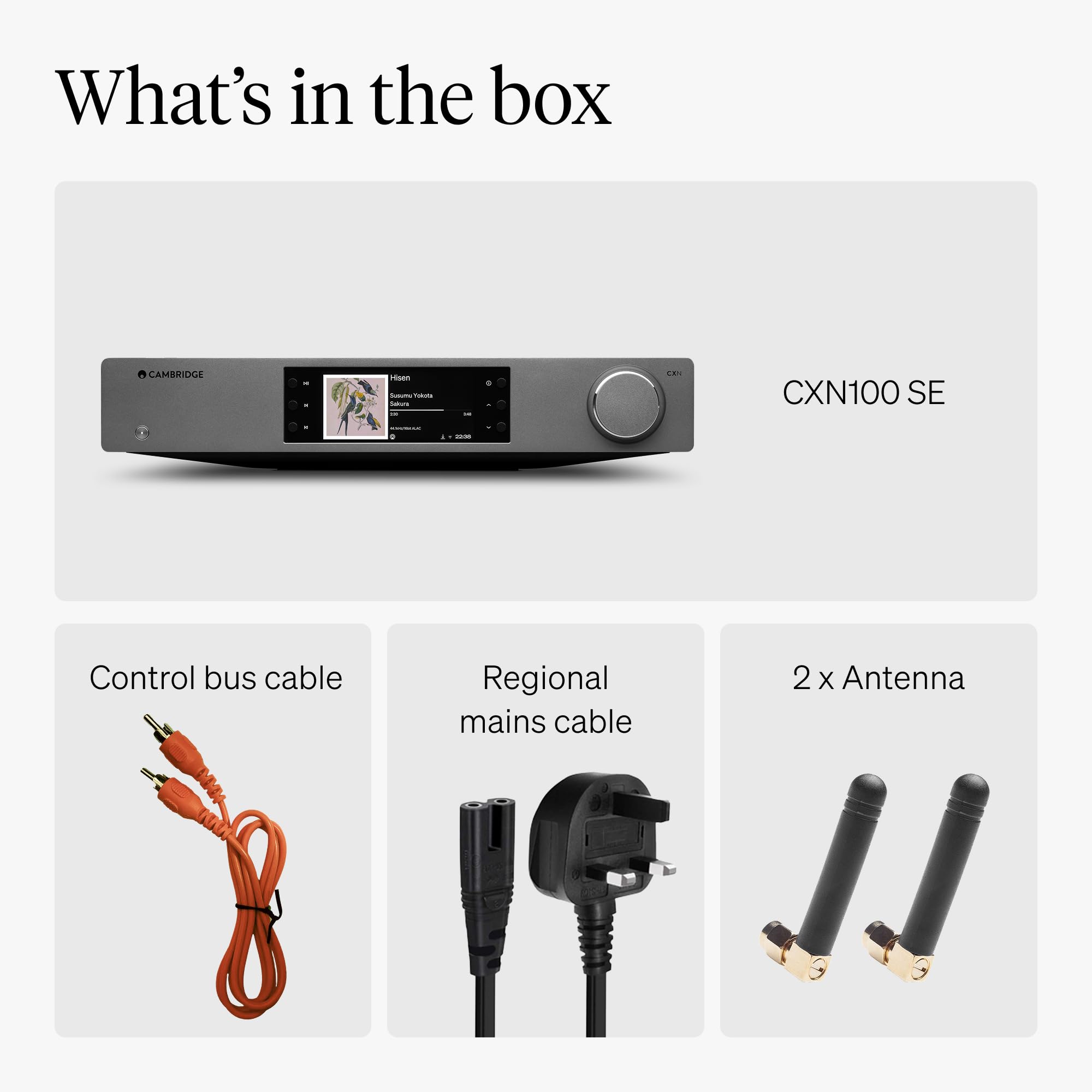 Cambridge Audio CXN100 SE – Hochauflösender WLAN-Netzwerk-Audio-Player & Streamer mit StreamMagic Gen 4, Chromecast Built-in, AirPlay 2, HDMI eARC, Bluetooth aptX HD, Sabre Reference DAC – Lunar Grey