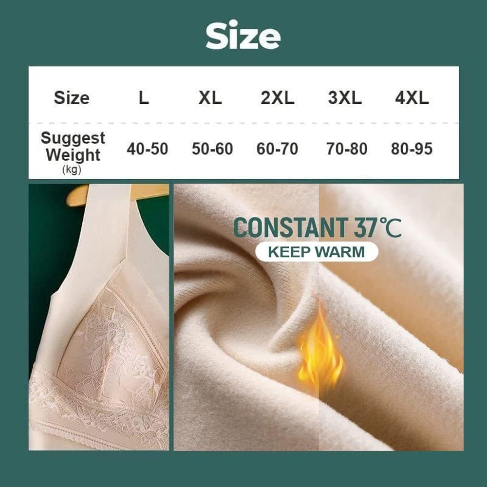 BH Hemdchen Ohne BüGel Warme Thermo Underwear Cests Unterhemd Hemd Damen Mit Cups, Thermohemd Tanktops Frauen, Top Mit Integriertem BH, ThermounterwäSche V-Ausschnitt Tank Top
