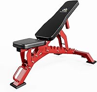 MAJORFITNESS Adjustable Weight Bench 1300lbs Capacity - 32 Positions Incline Decline Flat for Home Gym Full Body Workouts