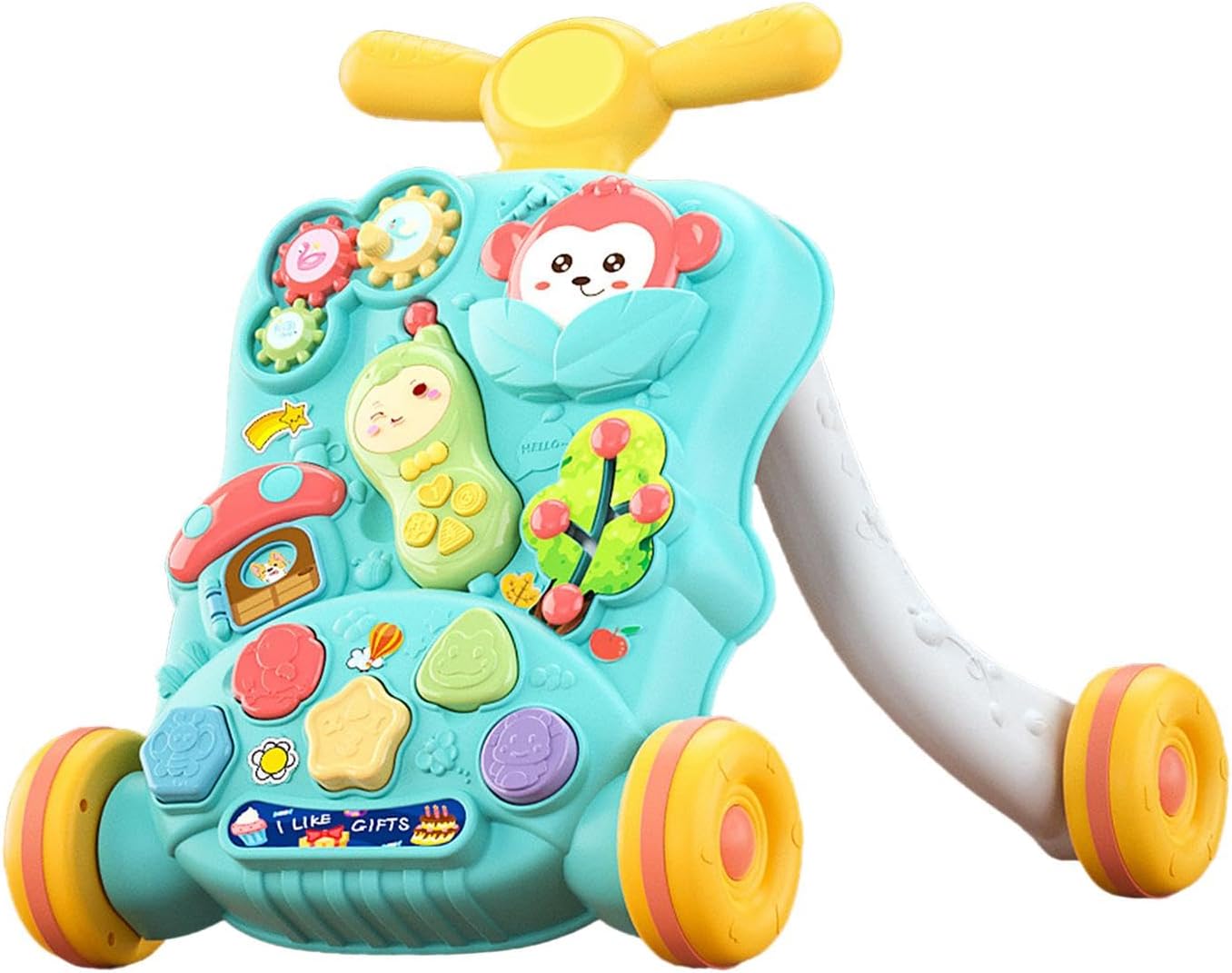 Baby Push Walker Music Learning Toy Gift Interactive Learning Walking Toy Activity Center For Toddler Boys And Girls Years