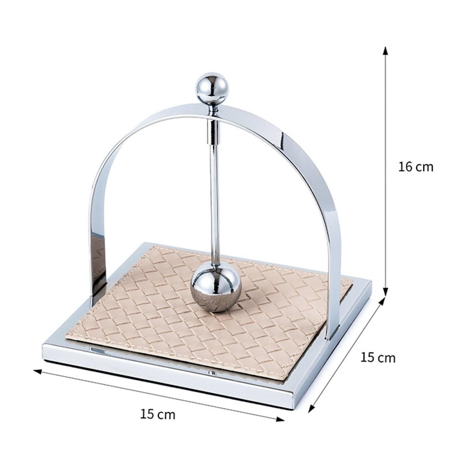 Portafazzoletti Dispenser for tovaglioli, porta asciugamani di carta da pranzo, moderno, con braccio ponderato for tessuto tavolo Arredamento per la casa(Argent)