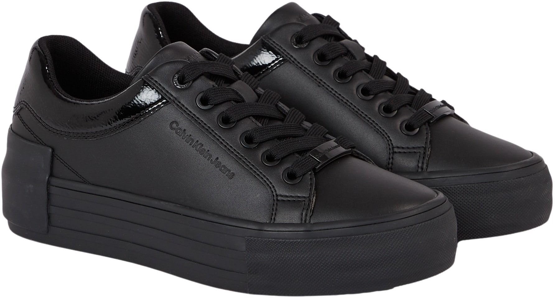 Calvin Klein Bold Vulc Flatf Low Laceup LTH W Yw0yw01105, Zapatilla Vulcanizada Mujer