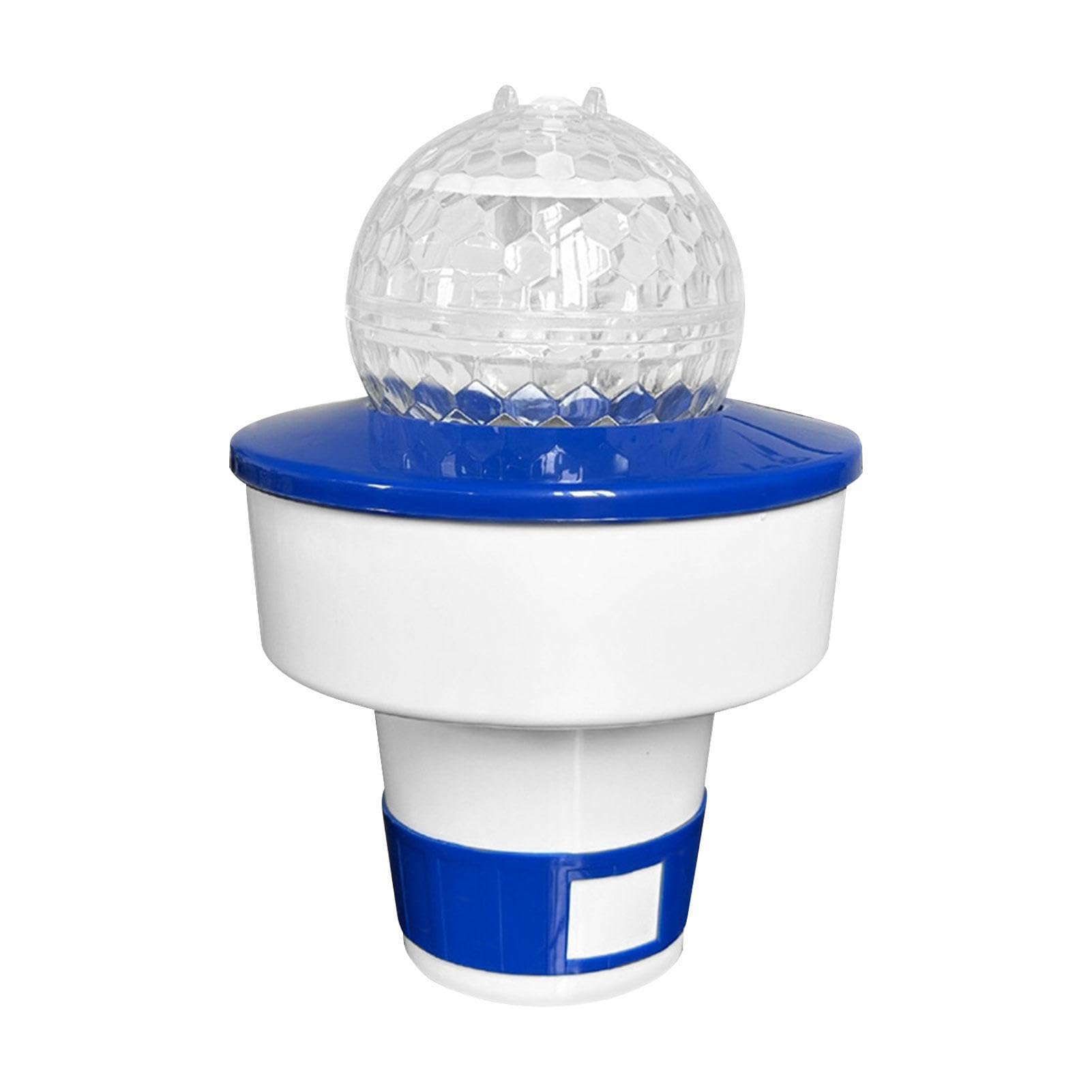 Kasmole Flotador de Cloro para Piscina con lámpara Solar | Flotador dispensador de Cloro para Piscina Flotador de tabletas de Cloro Luz Solar Flotante de Cloro para Piscinas