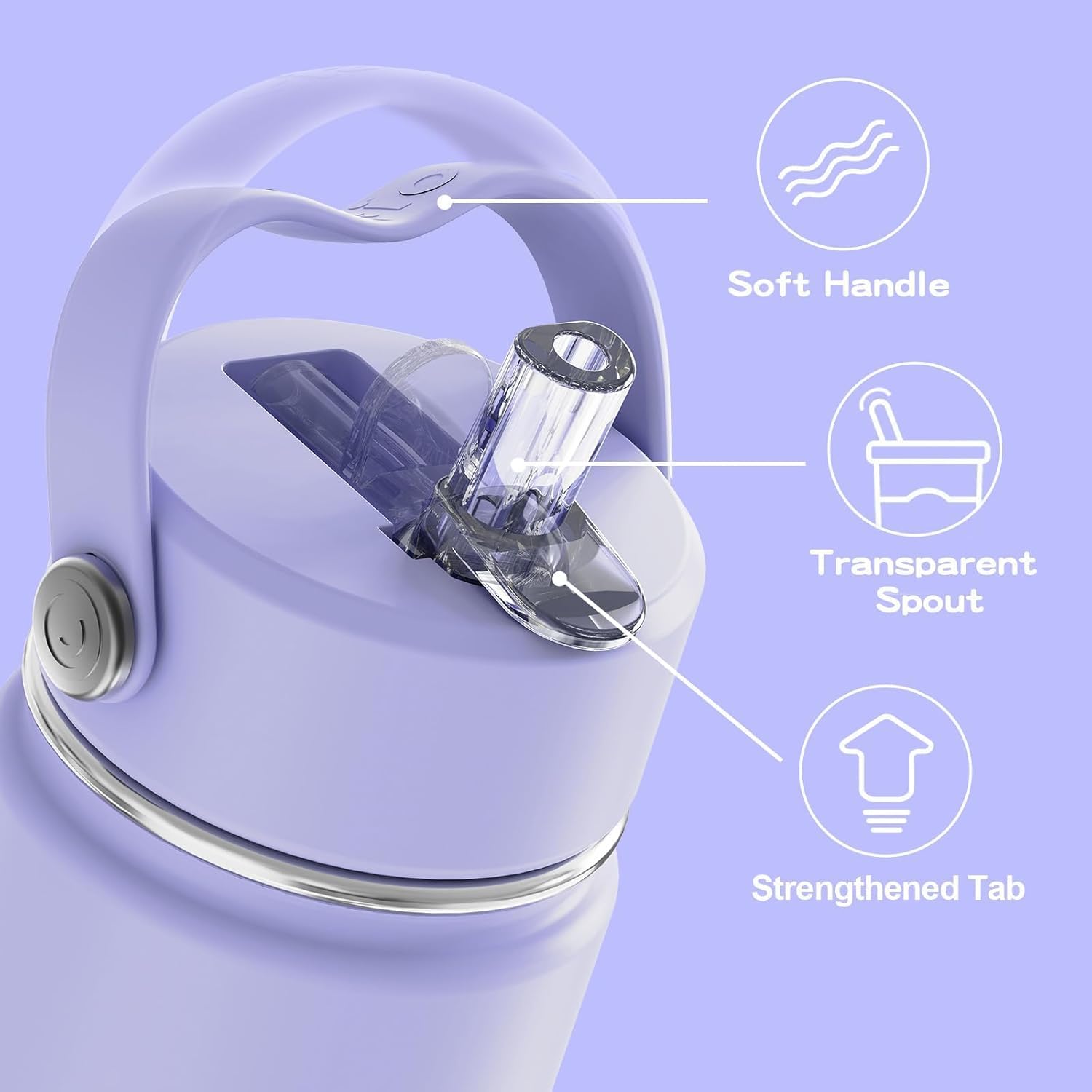 OISIZ 18oz Kids Water Bottle with Straw Lid, Vacuum Insulated Water Bottle Stainless Steel Water Bottles for Kids for School, Leakproof Water Bottle, BPA Free and Keep Cold for 24 Hours - Image 3