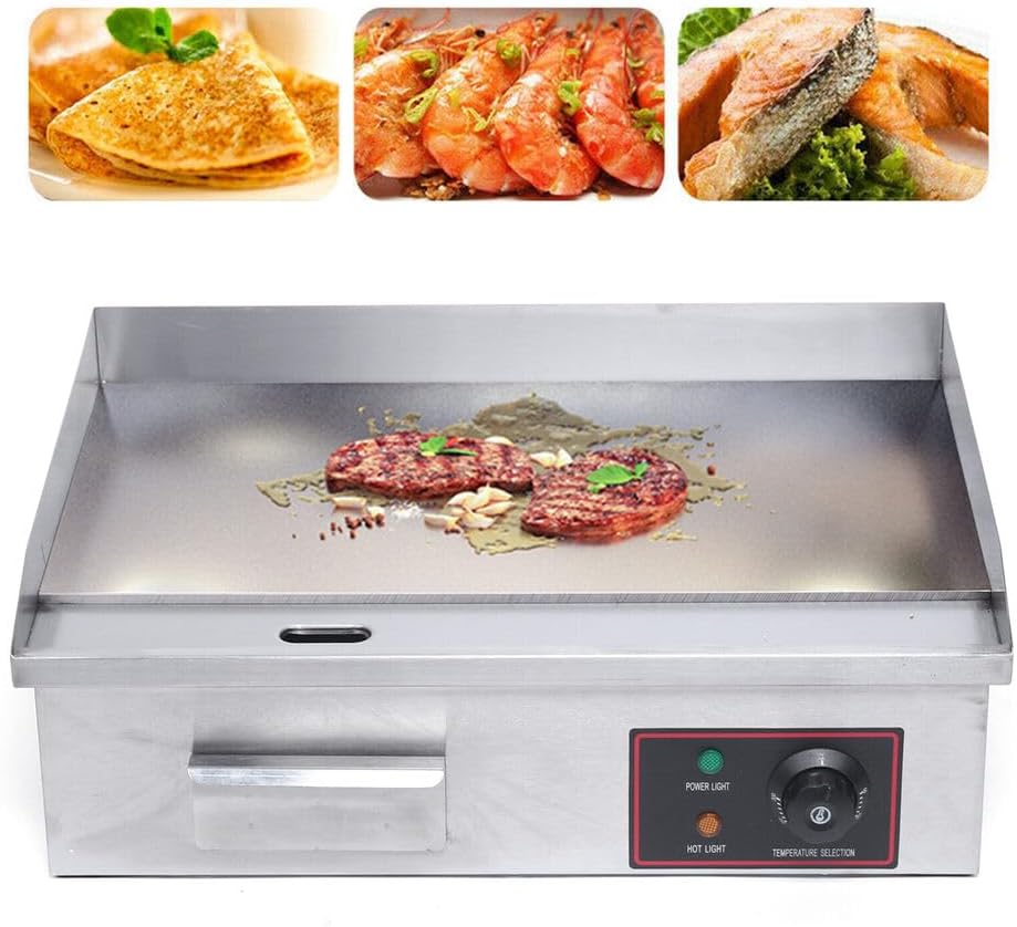 Miniatura 2 de Plancha eléctrica comercial 3KW, placa caliente eléctrica de la cacerola de la torta eléctrica de la encimera de la cacerola de la torta plana