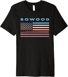Vintage Sunset American Flag Bowood, Pennsylvania Premium T-Shirt