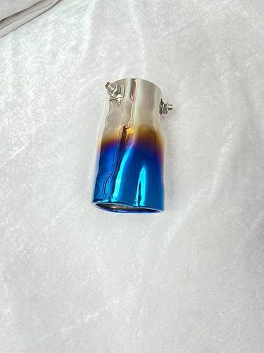 Miniatura 5 de 2.480 in 2.5??Entrada 5.315 in 5.3'' Largo Forma de Corazón Tubo de Escape Silenciador de Escape Tubo de Punta de Escape Universal 2.5 Pulgadas para