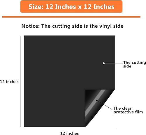 Miniatura 3 de HTVRONT Vinilo permanente mate para Cricut, paquete de 14 unidades de vinilo permanente de 12 x 12 pulgadas, vinilo adhesivo permanente para