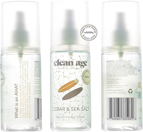 Miniatura 4 de Desodorante sin Aluminio y Spray Corporal para Todo el Cuerpo - Cedro 4oz - Desodorante Limpio y Spray Corporal para Adolescentes Chicos y Chicas -