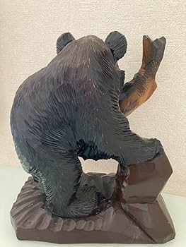 熊の置物 Amazon.co.jp: クロクマの置物 | リアルなクマの彫刻 | 野生動物