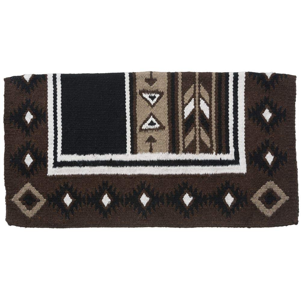 Tough 1Cherokee Wool Saddle Blanket Black/Choc