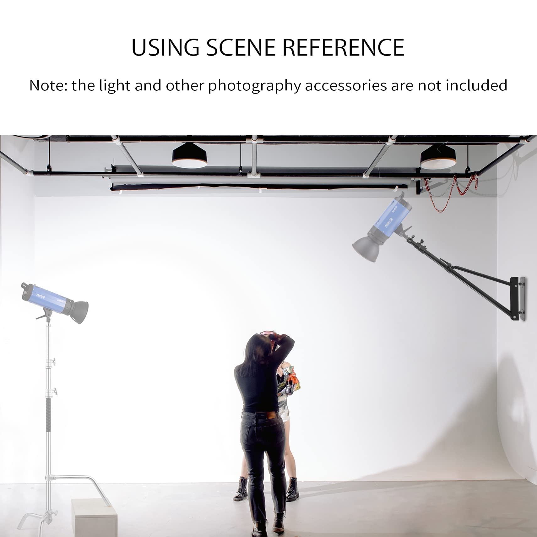 Selens Brazo triangular de 180 cm, rotación flexible de 180°, cámara de montaje en pared, para fotografía y estudio fotográfico, anillo de luz, caja