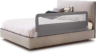 BABY JOY Bed Rails/Bedrail for Toddlers, Height Adjustable Folding Baby Safety Cot Guard for Kids Twin, Double, Full Size ...