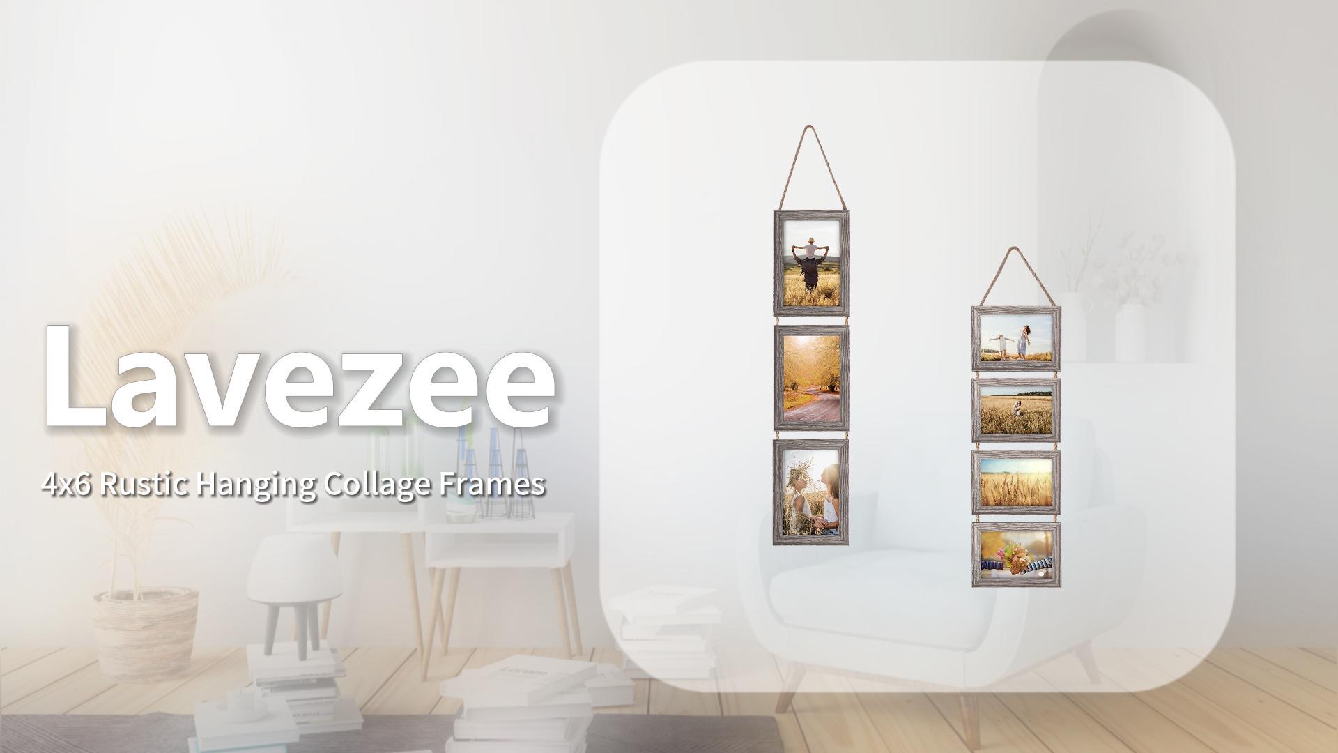 Amazon.com - Lavezee 4x6 Collage Hanging Triple Picture Frames Set