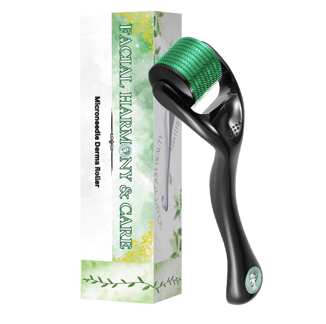 Black Derma Roller - Microneedle Derma Roller for Men Women - 0 25mm - for Face Scalp Hair