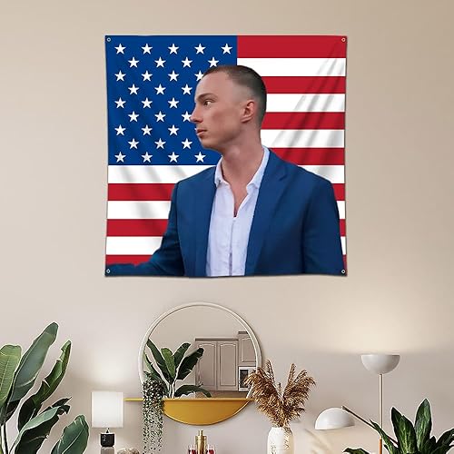 Miniatura 2 de ENMOON Rafe Cameron - Tapiz de bandera estadounidense, diseño de bandera de Starkey, tapiz de bancos exteriores, tapiz para colgar en la pared para
